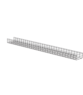 Charola Wire Basket de 12 in (304 mm) de Ancho, 6 in (152 mm) de Alto, 3 m de Largo, Hasta 626 Cables Cat6, Color Negro