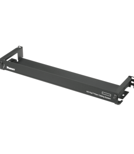 Organizador de Cables Frontal, para Panel de Fibra Óptica HD Flex, de 1 UR, Color Negro