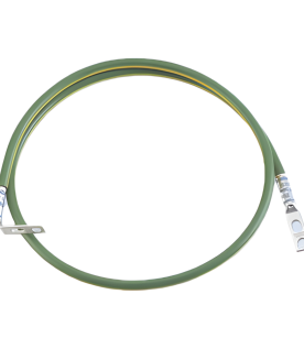 Jumper Para Aterrizar Equipos en Racks o Gabinetes, 6 AWG, con Terminal Doblada a 90 Grados, 0.60 m de Largo