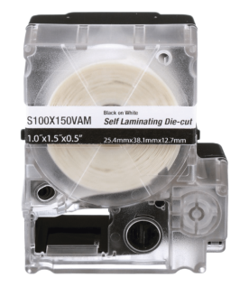 Casete de 125 Etiquetas Autolaminadas para Cables 8-4 AWG 1 x 2.25 Pulgadas (25.4 x 57.15 mm)