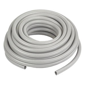 Manguera hermética tipo PolyTuff no metálica gris de 3/4", 100 pies. Uso comercial/industrial.