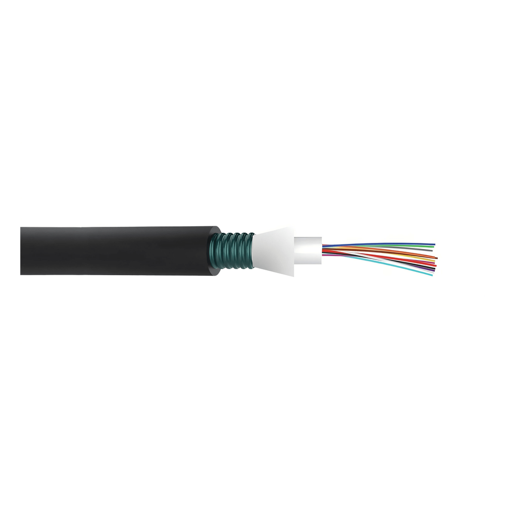 Cable de Fibra Óptica de 24 Hilos, Monomodo OS2, Interior/Exterior, Armada, Loose Tube 250um, OFCP (Plenum), Precio Por Metro