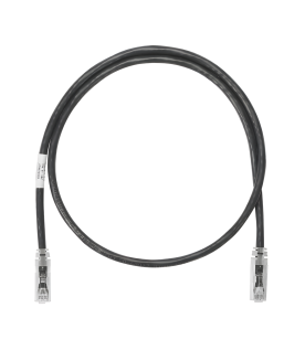 Cable de Parcheo UTP Categoría 6, con Plug Modular en Cada Extremo - 0.3 Metros (1 Pie) - Negro