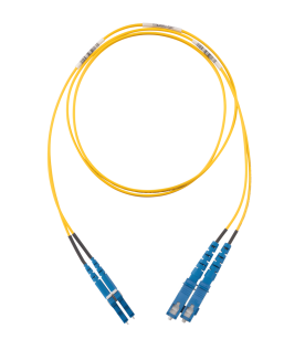 Jumper de Fibra Optica Monomodo 9/125 OS2, LC-SC Duplex, OFNR (Riser), Color Amarillo, 15 Metros (49.21 Pies)