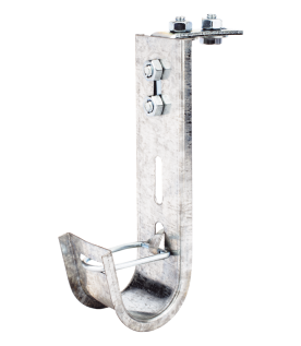 Soporte (Gancho) tipo J-Hook, hasta 14 cables Cat6, ideal para soportar cableado en los espacios de manipulación al aire, Para instalación en interior