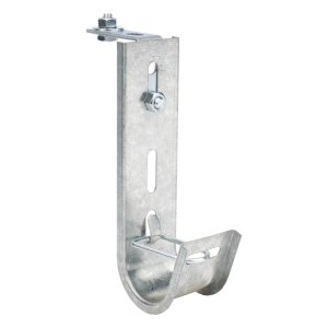 Soporte (Gancho) tipo J-Hook, hasta 10 cables Cat6, ideal para soportar cableado en los espacios de manipulación al aire, Para instalación en interior