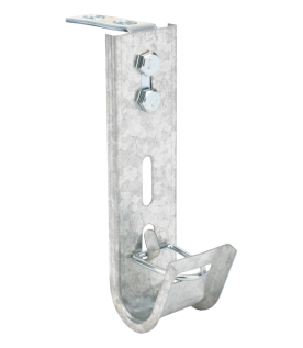 Soporte (Gancho) tipo J-Hook, hasta 7 cables Cat6, ideal para soportar cableado en los espacios de manipulación al aire, Para instalación en interior