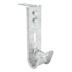 Soporte (Gancho) tipo J-Hook, hasta 7 cables Cat6, ideal para soportar cableado en los espacios de manipulación al aire, Para instalación en interior