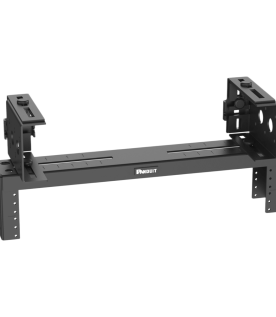 Rack de Distribución Aéreo de 2 Postes PanZone®, Rieles Roscados #12-24, de 2 UR, Color Negro