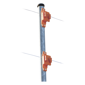 Aislador de Paso Naranja Reforzado para Cercos Eléctricos / Aislamiento hasta 18 kV / Resistente a Clima Extremo / Polipropileno y Policarbonato
