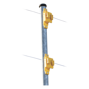 Aislador de Paso Amarillo Reforzado para Cercos Eléctricos / Aislamiento hasta 18 kV / Resistente a Clima Extremo / Polipropileno y Policarbonato