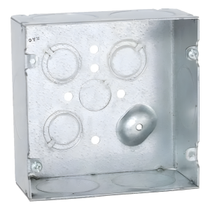 Caja Cuadrada 4 11/16 x 4 11/16"/ Profundidad 2- 1/8"/ Cuenta con 6 Entrada de 1 1/4"/ 1 Entrada de 1/2" / 3 TKO (1/2"-3/4").