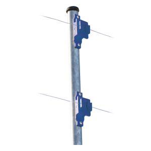 Aislador de Paso Azul Reforzado para Cercos Eléctricos / Aislamiento hasta 18 kV / Resistente a Clima Extremo / Polipropileno y Policarbonato