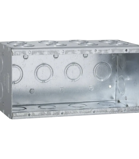 Caja Multigang de 4 Gangs/ Profundidad de 3-1/2 Pulgadas (8.89 cm)/ 24 Entradas de 1/2 - 3/4 Pulgadas (1.27 - 1.91 cm)