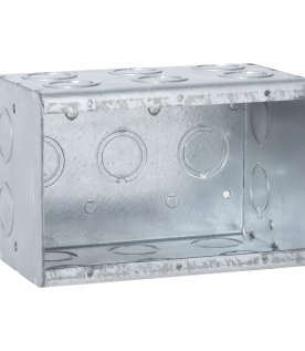 Caja Multigang de 3 Gangs/ Profundidad de 3-1/2 Pulgadas (8.89 cm)/ 19 Entradas de 1/2 - 3/4 Pulgadas (1.27 - 1.91 cm)