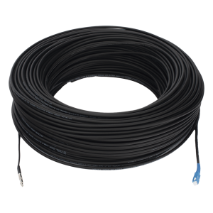 Rollo de Fibra Óptica Drop Redonda G657A2 Monomodo Simplex de 200 Metros (656.17 pies) con Conectores SC/UPC-SC/UPC para Instalaciones Aéreas, Subterráneas o a la Intemperie