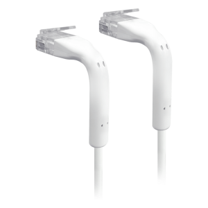 UniFi Patch Cable Cat6 Ultradelgado GbE con Botas Flexibles, Color Blanco, 1 Metro (3.28 Pies)