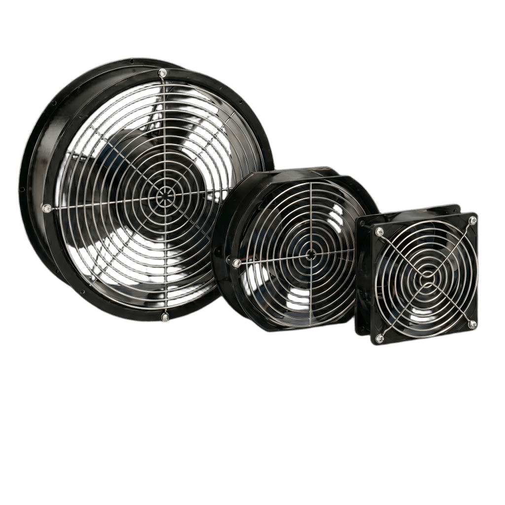 Ventilador Axial Compacto 6 Pulgadas / 115VAC / 102CFM / Silencioso / Acero Negro / 50,000 Horas Operación