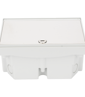 Caja de Suelo Estanca IP66 para Interior y Exterior / Protección contra Polvo y Agua / Sistema de Drenaje Integrado / Cierre Manual o de Seguridad / Alta Resistencia para Áreas Públicas