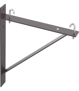Kit de Soporte Triangular a Pared, Para Escalerillas de 12 y 6 in de Ancho, de Acero, Color Negro