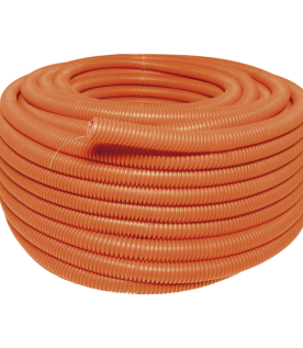Manguera Poliducto Corrugado 3/4" x 50 m, Con Guía, Polietileno Alta Densidad HDPE, Resistente a Intemperie.