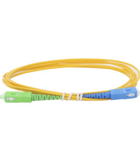Jumper de Fibra Óptica Monomodo SC/APC-SC/UPC Simplex de 2 Metros (6.56 Pies), 2mm