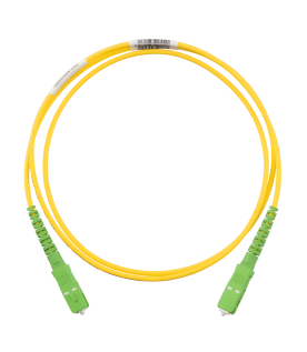 Jumper de Fibra Optica Monomodo 9/125 OS2, SC/APC-SC/APC Simplex, OFNR (Riser), Color Amarillo, 5 Metros (16.40 Pies)
