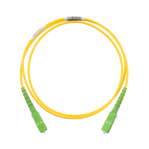 Jumper de Fibra Optica Monomodo 9/125 OS2, SC/APC-SC/APC Simplex, OFNR (Riser), Color Amarillo, 5 Metros (16.40 Pies)