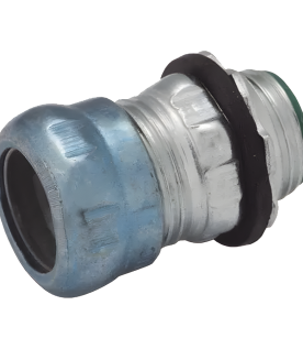 Conector de Compresión Impermeable Aislado de Acero Galvanizado para Pared Delgada de 1 1/2" .