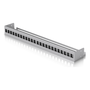 UACC Rack Patch Panel Blank 24 Puertos - Panel Patch Keystone 1U con Barra de Gestión de Cables y Estética Uniforme