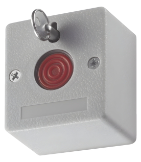 Botón de Pánico Cableado / Compatible con Cualquier Panel de Alarma / LLave de Seguridad / NA/NC / Material Retardante al Fuego (ABS)