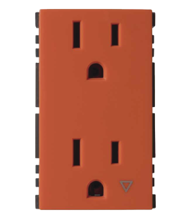 Toma de Corriente Dúplex / Tierra Aislada / 10A 127V / Embornamiento a Tornillo / Color Naranja / Simon 25 Plus
