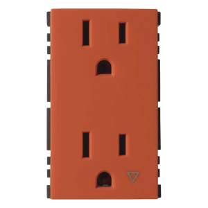 Toma de Corriente Dúplex / Tierra Aislada / 10A 127V / Embornamiento a Tornillo / Color Naranja / Simon 25 Plus