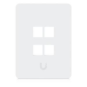 Placa de Pared Vertical Universal para Keystone de 4 Puertos con Cubierta Pintable, Acabado Personalizable, Paquete con 4 Piezas