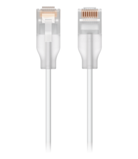 Patchcord UniFi Etherlighting de 30 cm (11.81 Pulgadas), hasta 10G / Soporta hasta PoE+++ / Conector RJ45 Transparente para Mejores Efectos de Luz con Switches USW PRO MAX