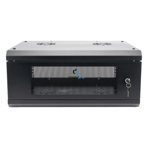 Gabinete de Pared con Puerta de Cristal Templado, 455mm de Profundidad, 4U Rack de 19'', Acero Reforzado