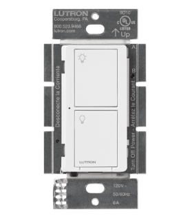Interruptor on/off inalámbrico de pared para iluminación y ventiladores, 120 V, requiere neutro, control con Pico o desde la app con Smart Bridge, Caseta Wireless