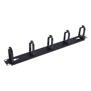 Organizador de Cables con 5 anillos, 1U, 19" Color negro