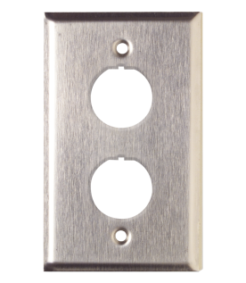 Placa de Pared Reforzada, de Acero Inoxidable, Para Uso Industrial, de 2 Puertos