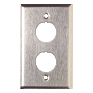 Placa de Pared Reforzada, de Acero Inoxidable, Para Uso Industrial, de 2 Puertos