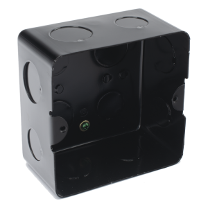 Caja de Registro de Acero Galvanizado, 10x10 cm (3.94x3.94 Pulgadas), Color Negro (11000-00000)