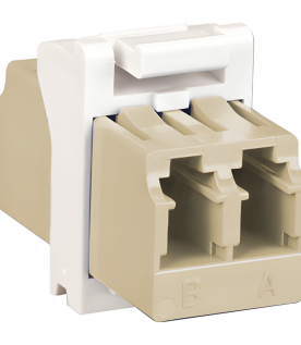 Módulo Acoplador MAX de Fibra Óptica, LC Duplex, Compatible con Monomodo y Multimodo, Color Blanco