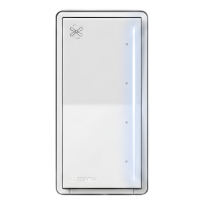 Control de ventilador de techo táctil de 4 velocidades para un ventilador tipo paleta AC, con barra luminosa, sistema RadioRA 3