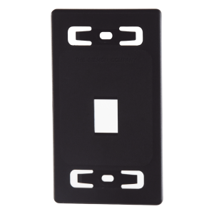 Placa de Pared Modular MAX, de 1 Salida, Color Negro