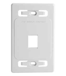 Placa de Pared Modular MAX, de 1 Salida, Color Blanco