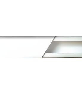 Canaleta color blanco de PVC auto extinguible de una vía, 20 x 17 tramo 2.5m (5201-01250)
