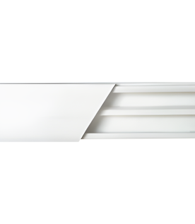 Canaleta blanca de PVC auto extinguible, con división, 20 x 10 mm, tramo de 2.5m (5101-01250)