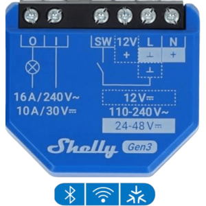 Relevador inalámbrico inteligente 16A, 110-230 V, 1  salida de contacto seco, compatible con asistente de voz Alexa, Google Home