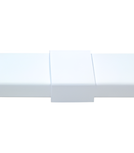 Pieza de unión color blanco de PVC auto extinguible, para canaleta PT48 (6180-01002)