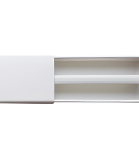 Canaleta blanca dos vías, de PVC auto extinguible,  48 x 16 x tramo 2.5m (6101-01250)
